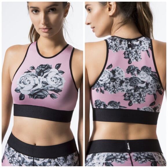 ultracor Other - Ultracor The Asltitude Silk Posey Print Crop Top Support Sport‎ Bra XS NEW